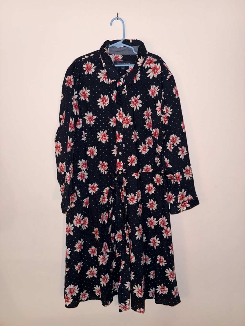 Tommy Hilfiger Navy Floral Long Sleeve Dress